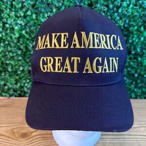 Make America Great Again Adult Hat Black & Gold Made In The USA Trump MAGA